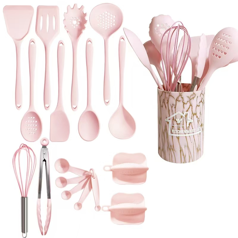 Colorful Silicone Kitchen Utensils Set - Dishwasher Safe for Everyday Use