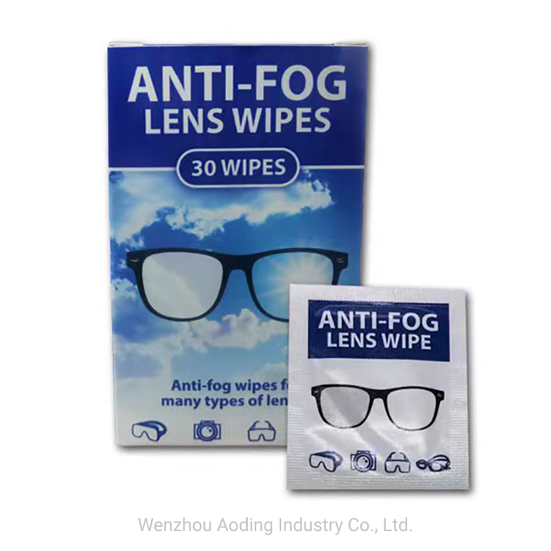 Factory OEM Good Quality Anti Fog Lens Glasses Wipes Portable Single Packed Disposable Lens Wipes
