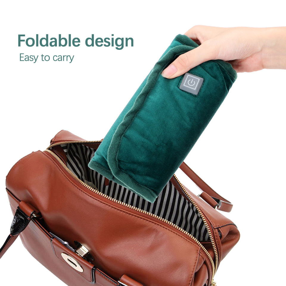 USB Rechargeable Flannel Hand Warmer Bag for Winter Comfort