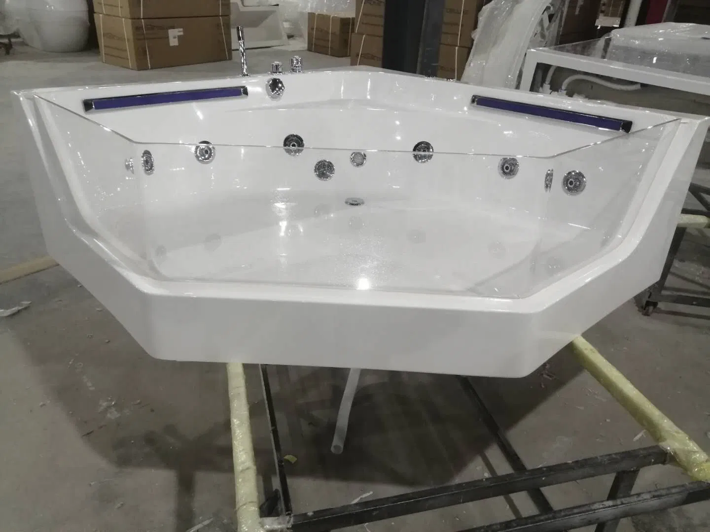 Indoor Bathtub Bathroom Whirlpool 2 Person SPA Hot Tub Freestanding Massage Bathtub