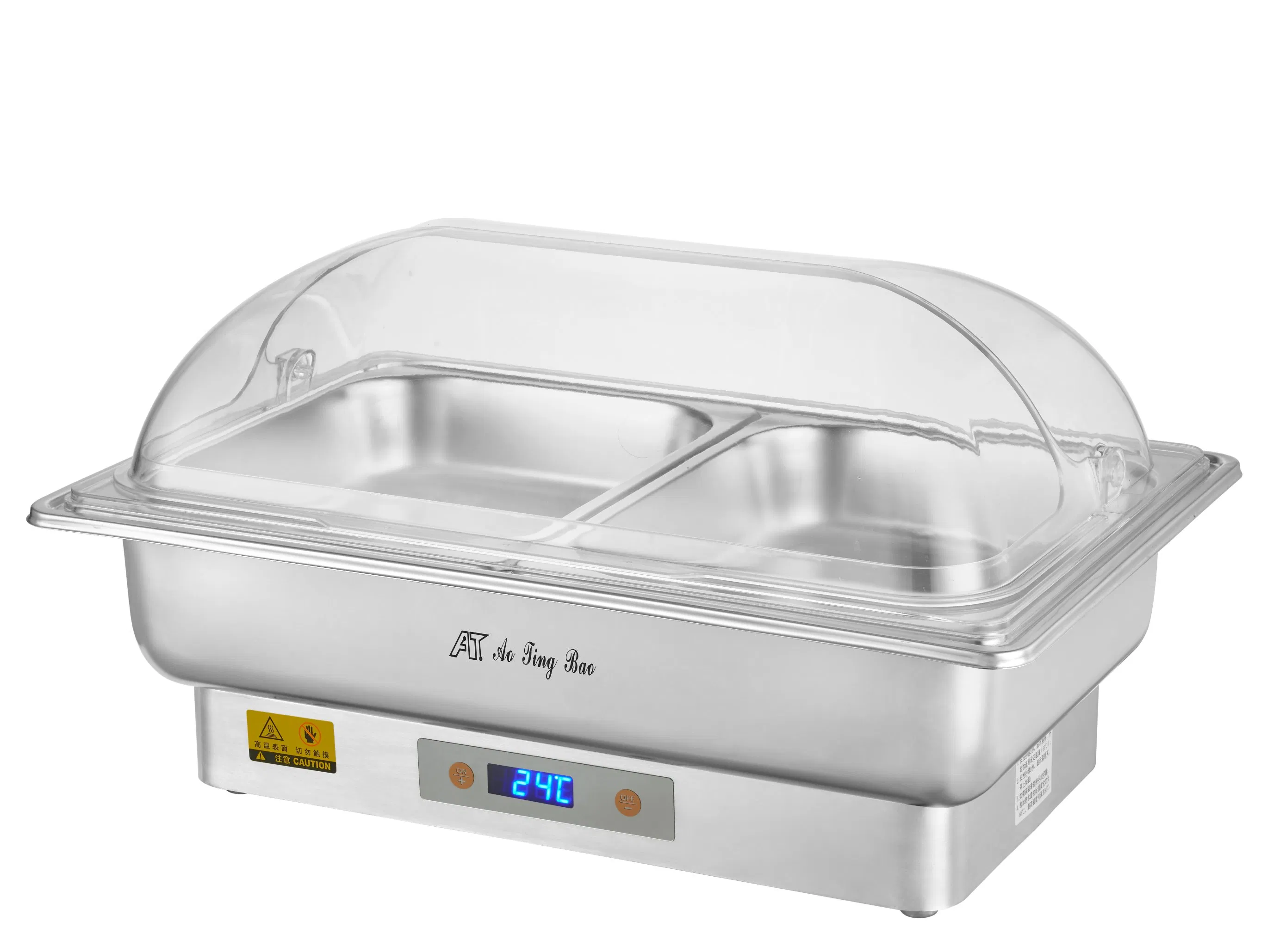 Stainless Steel Electric Visual Luxury Dining Stove Buffet Stove Chafing Dish Soup Warmer Steamer Kitchenware Kitchen Equipment