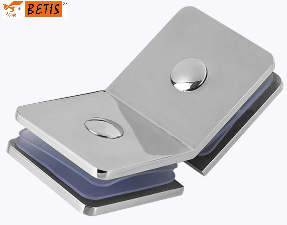 Customize Stainless-Steel Bathroom Shower Enclosure Hardware Heavy Duty 135 Degree Glass-to-Glass Clamp