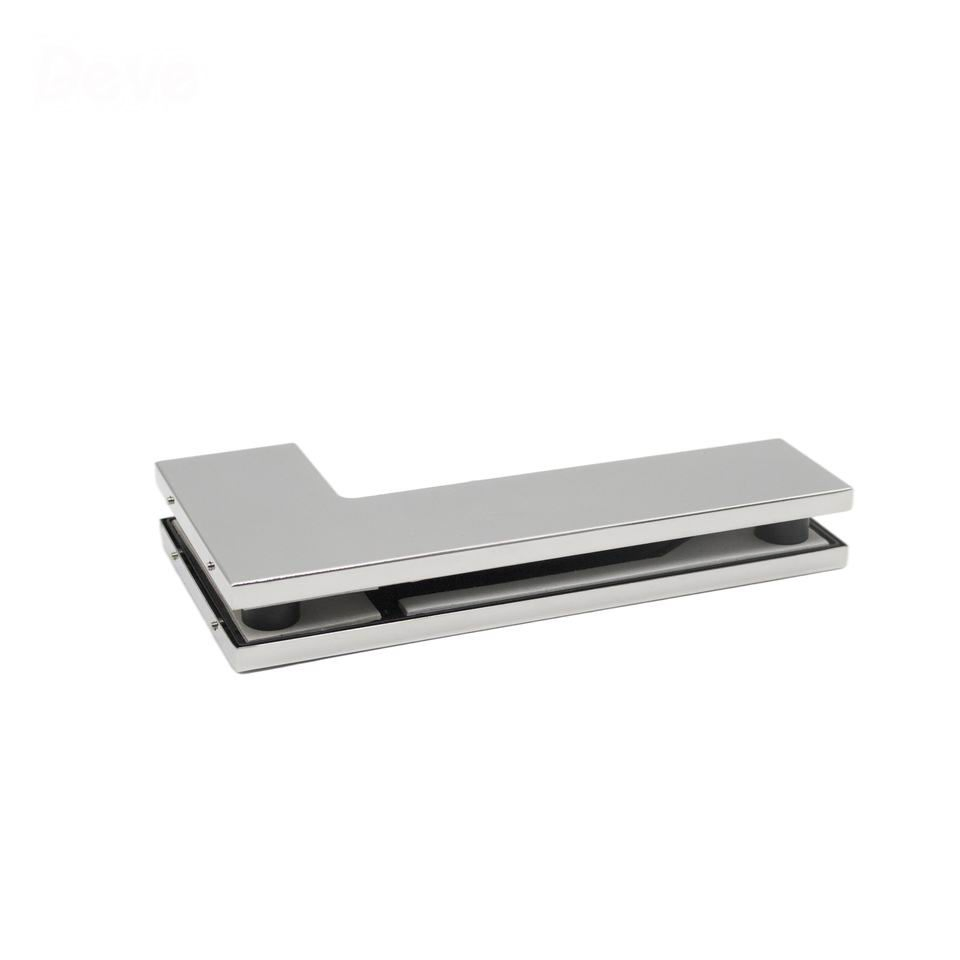 Frameless Glass Door Stainless Steel Square Curved Patch Fitting