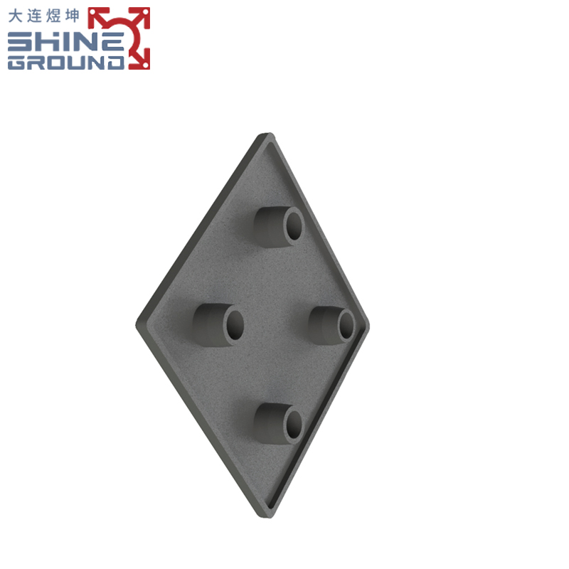 Profile Aluminum Tube End T-Slot Covers End Cap for Steel Tube 38mm
