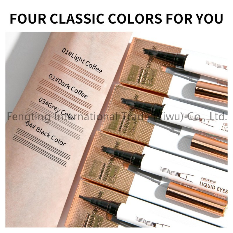 Waterproof Double Head Liquid Eyebrow Pencil Long Lasting Quick-Drying Dual-Ended Eyebrow Pencil