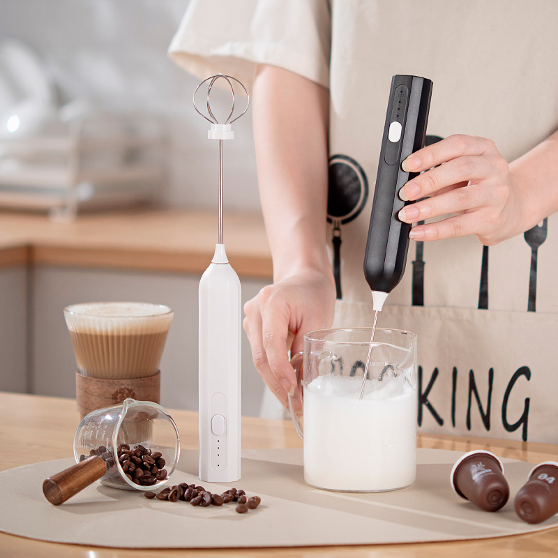 Wholesalers Automatic Handheld Electric Milk Home Kitchen Cordless Plastic Frother Coffee Mixer for Coffee & Tea Stand Mixer
