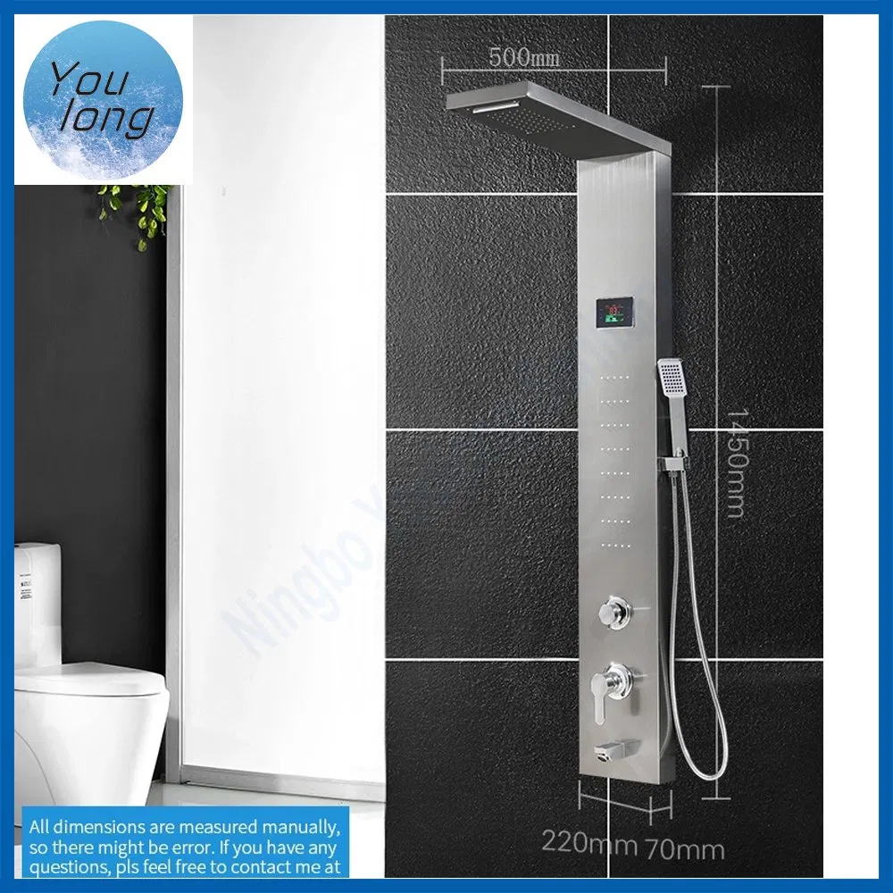 SS304 Factory Supply Bathroom Wall Shower Column Bathroom Rainfall Shower Panel