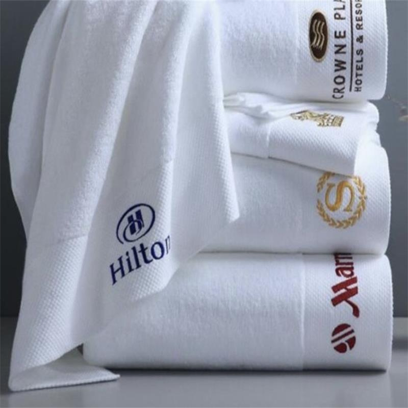 100% Cotton Embroidered Hotel Bathroom Bath Towel White