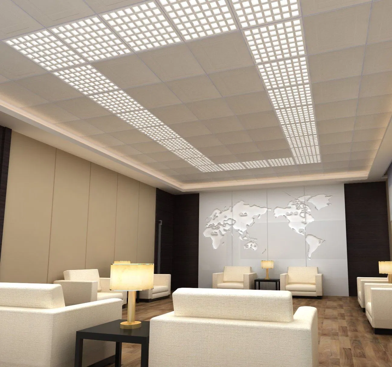 Fire-Resistant Gypsum Board Commercial Gypsum Ceiling SGS Tested Gypsum Panels