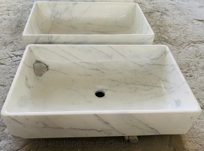 Мраморная раковина Nature Statuario White для ванной