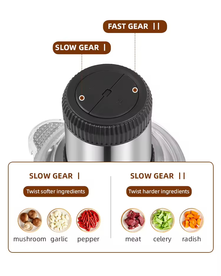 Electric Meat Grinder for Household Use Stainless Steel Meat Mincer Machine