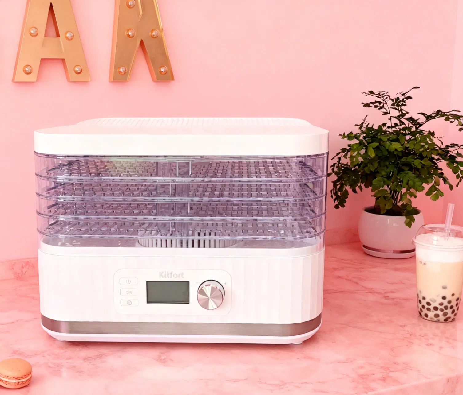 Compact Food Dehydrator with Timer 1-24h and Custom Temperature