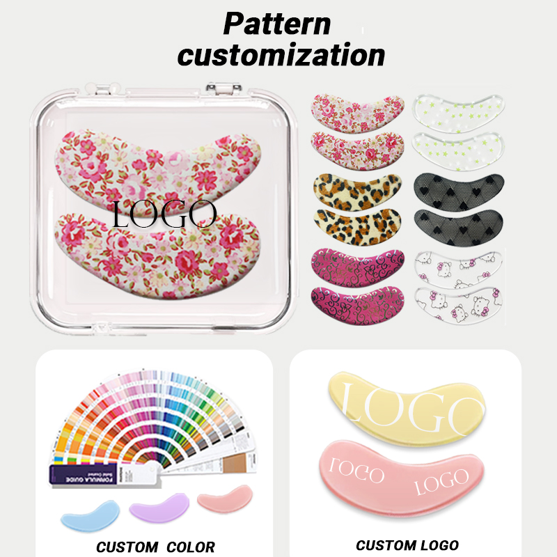 Iridescent Reusable Silicone Eye Pads for Lash Lift Eyelash Extension Hydrogel Patches