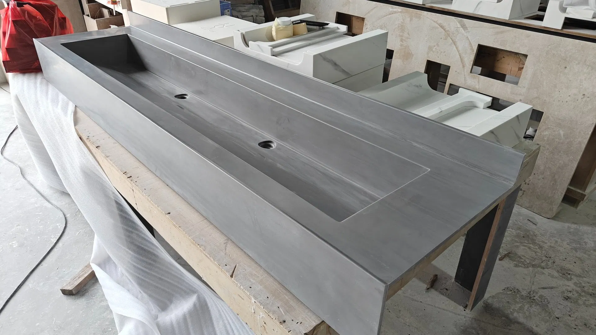 20 Years Manufacturer Bathroom Vanity Wall Mount Bathroom Vanity White Vanity Bathroom Bathroom Countertop Storage Acrylic Solid Surface Vanity