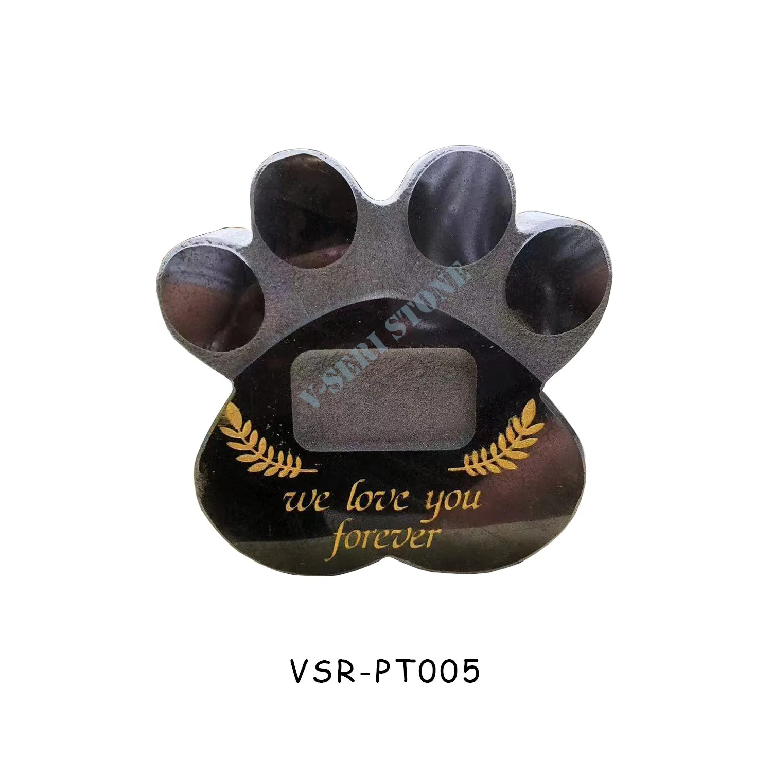 Custom Pet Headstone India Black Granite Engraved Pet Memorial for Grave