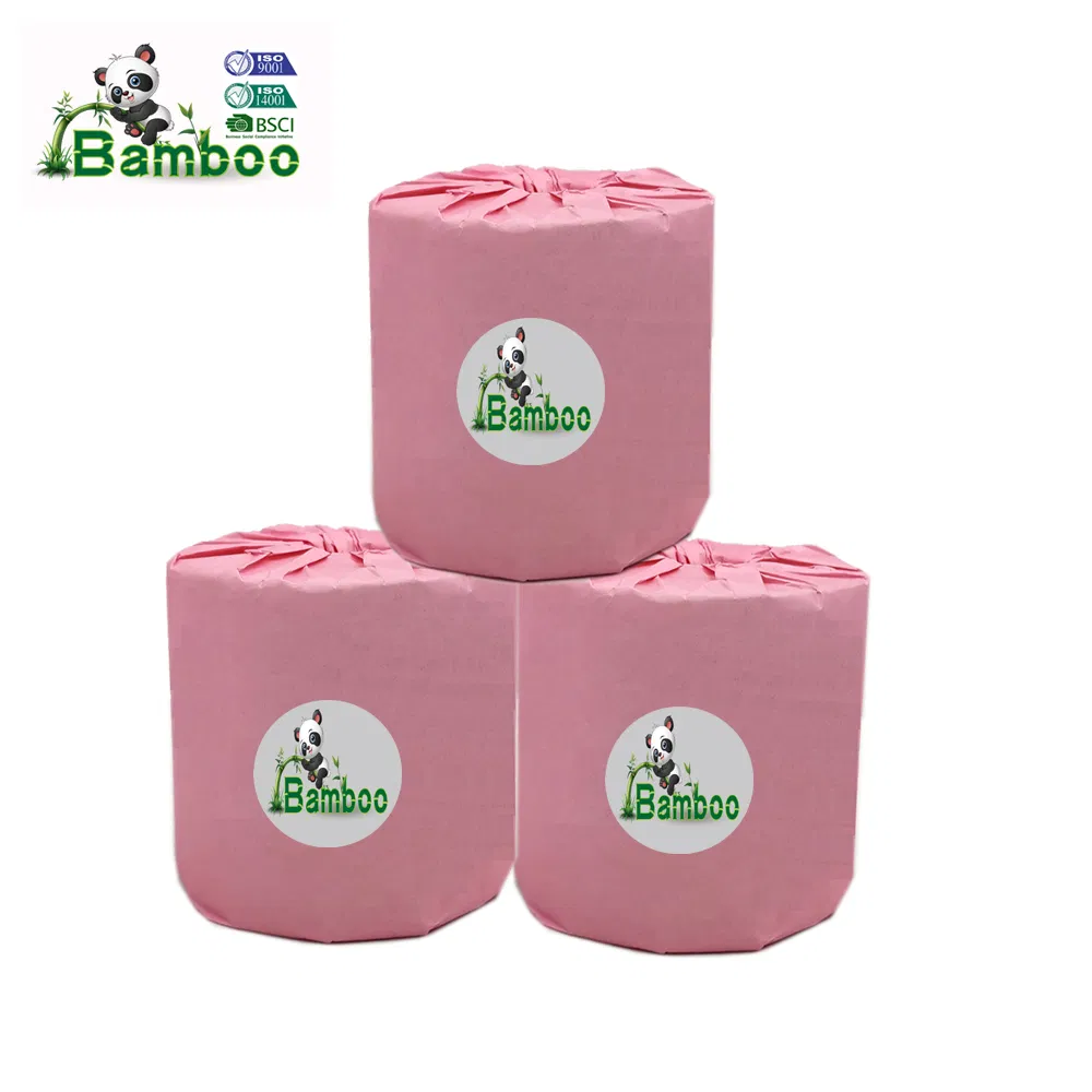 Eco-Friendly Unbleached Natural Color Plastic-Free 100% Bamboo Toilet Paper