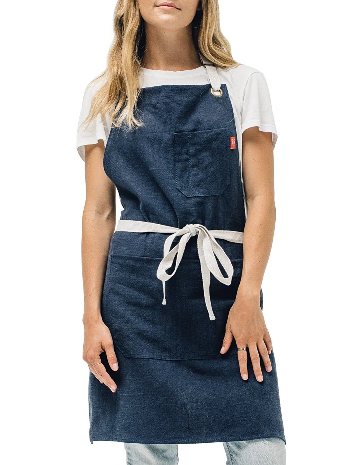 OEM Kitchen Apron Mens and Womens Linen Bib Apron