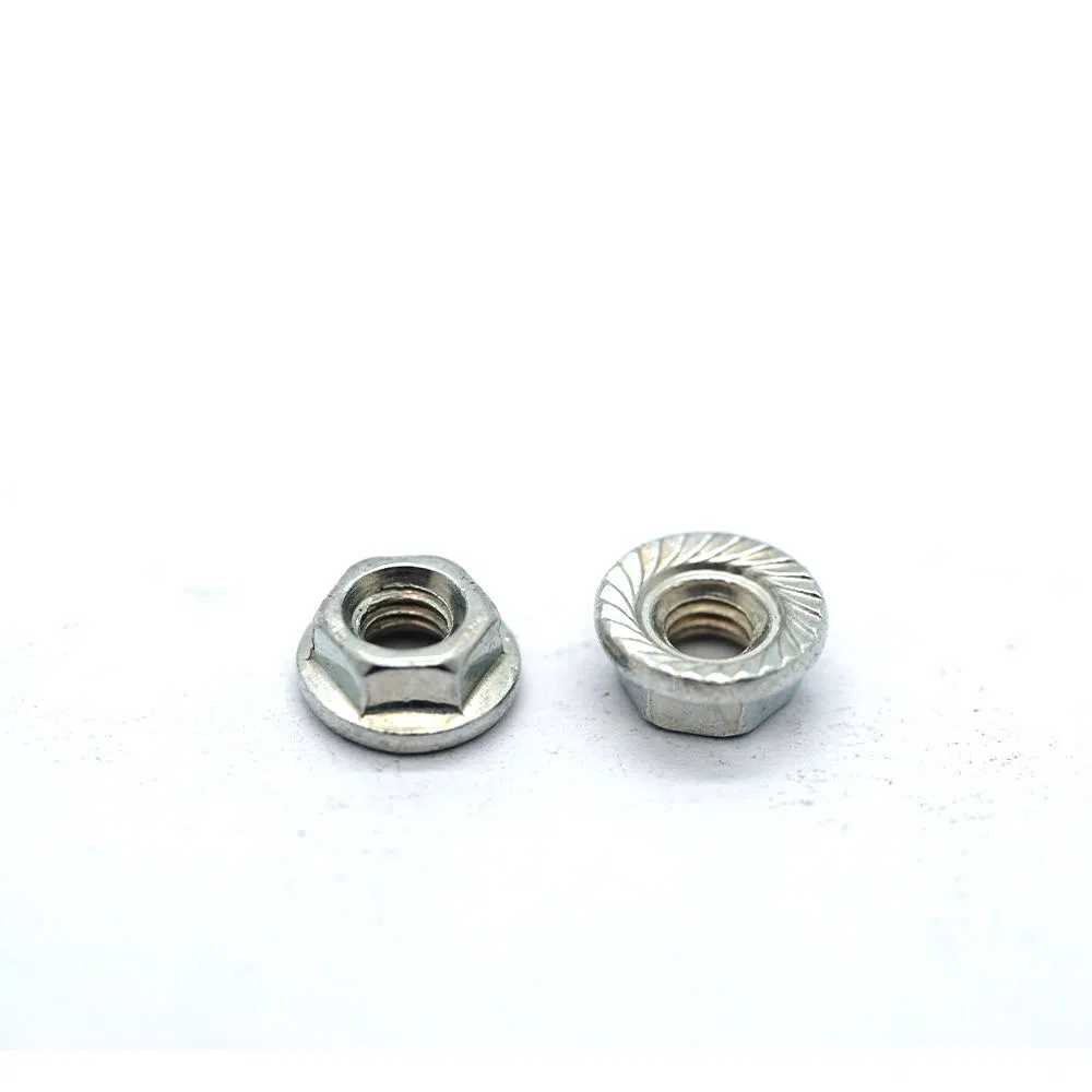 Hexagon Head Self-Locking Flange Nuts with Flush Vertical Groove and Serration