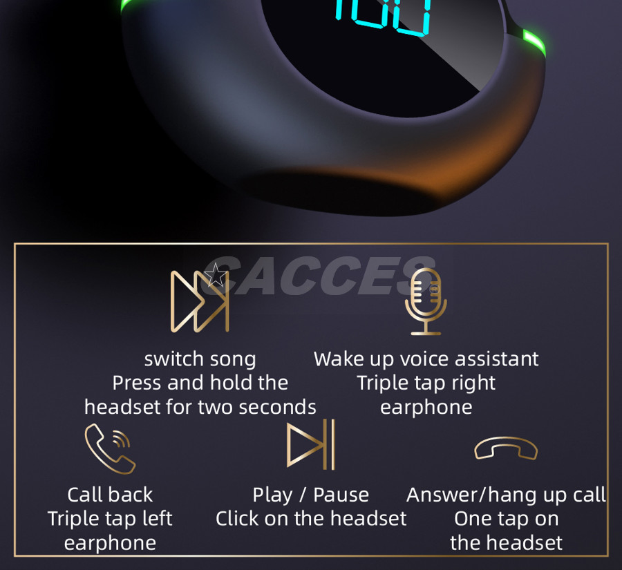 Беспроводные наушники-вкладыши E80BE с кейсом