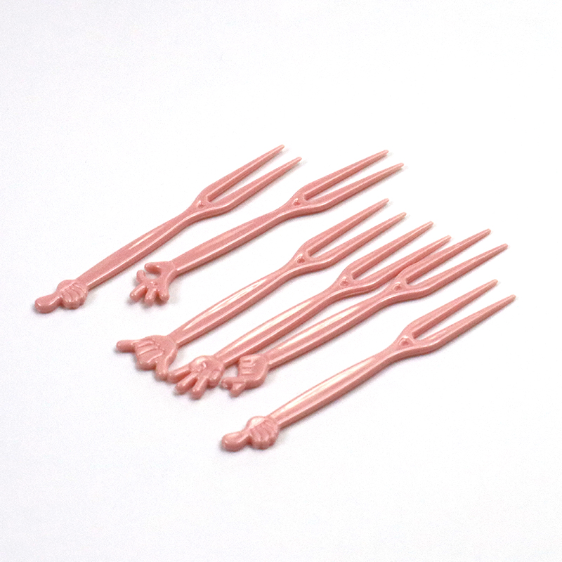 Disposable PS Plastic Household Fruit Fork 83mm Dessert Fork
