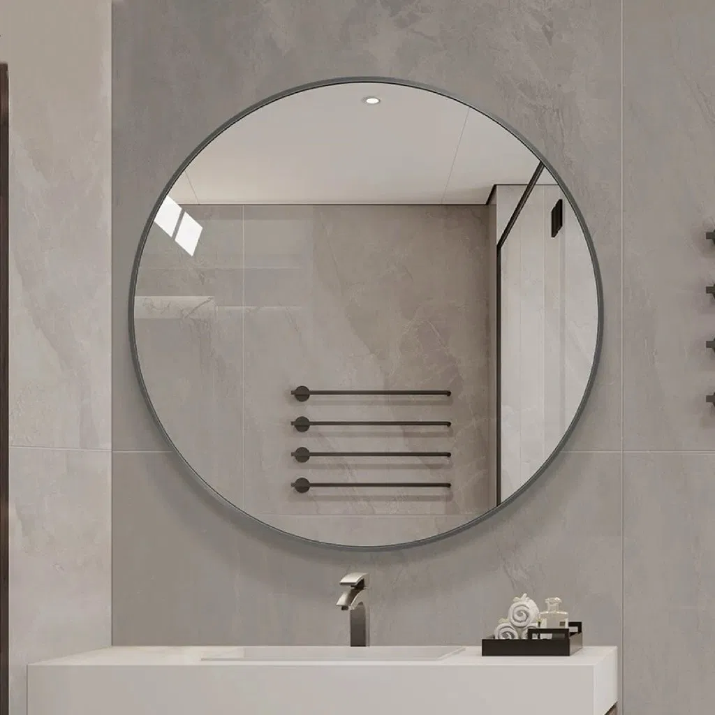 Jinghu Customized Framed Material Hotel Bathroom Wall Mounted Decoration Vanity Make up Mirror with UL/CE/ISO
