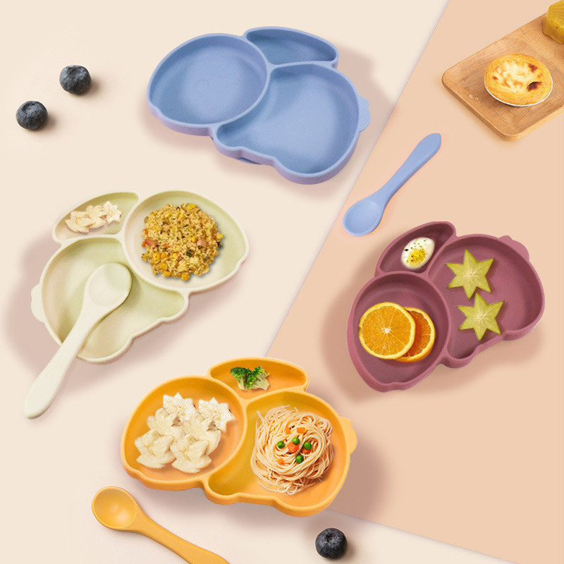 Custom Food Grade Silicone Product Suction Toddle Baby Feeding Plate