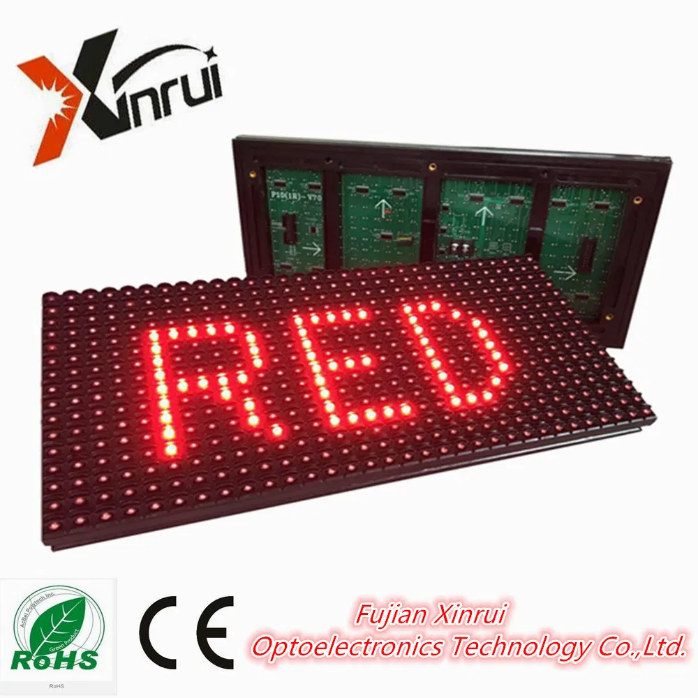 P10 Single Color LED Module Screen for Red Text Display