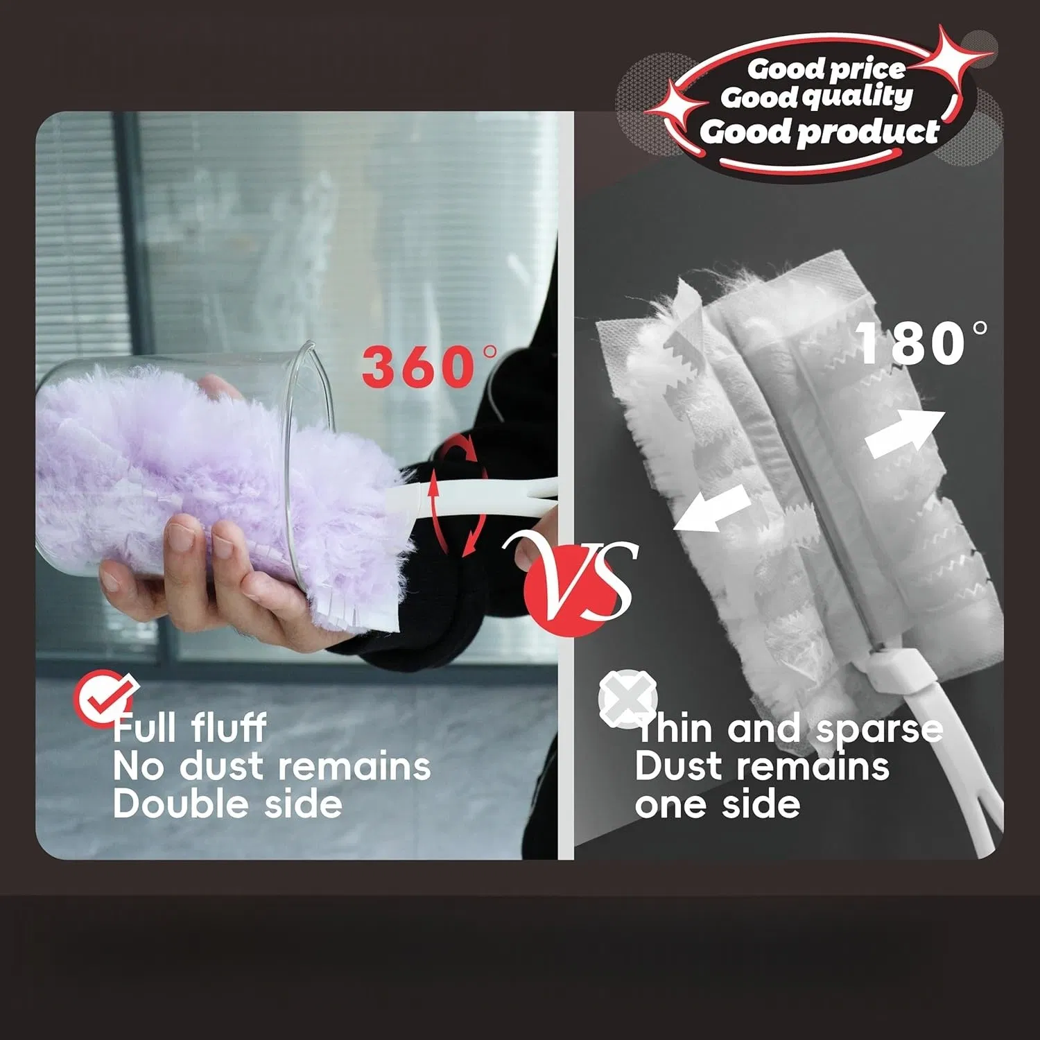 Disposable Dusters Refills 360 Degree Heavy Duty Dusters Refills Unscented Disposable Dusters for Cleaning with Short Handle