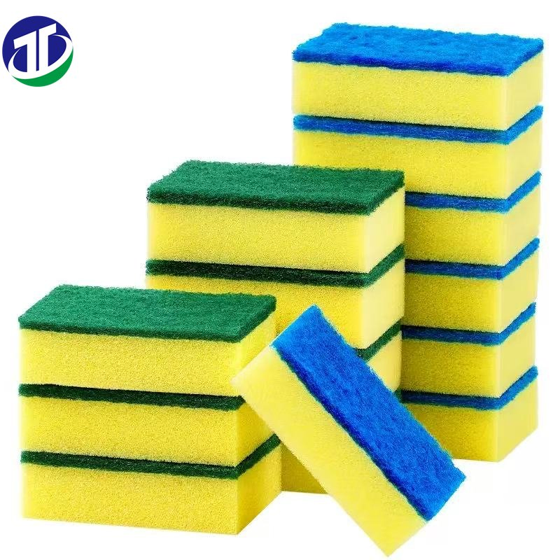Cleaning Product Green Scouring Pad Scour Sponges Pink Scouring Pad