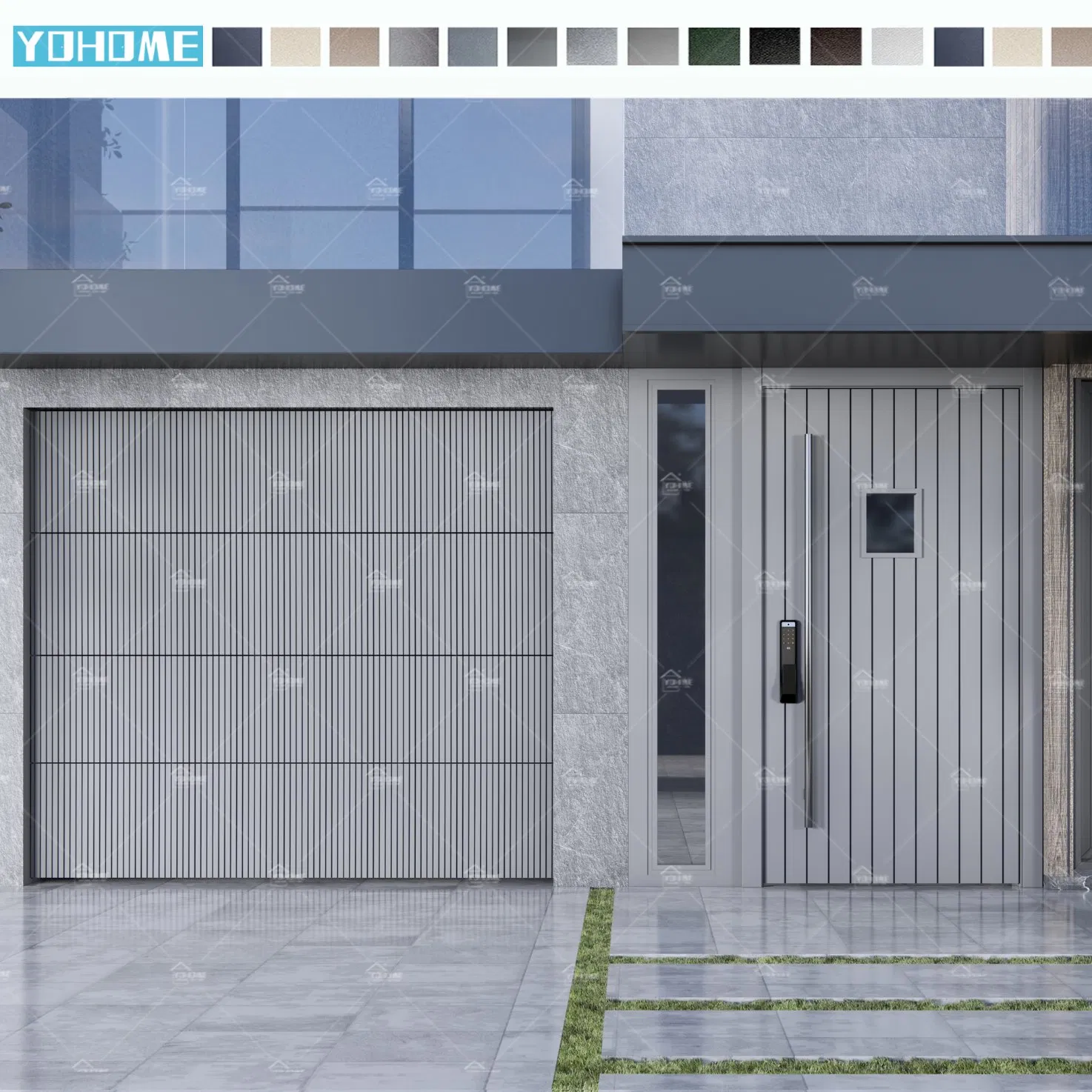 Foshan Yohome Villa House Insulation Durable Sectional Electrical Remote Garage Door