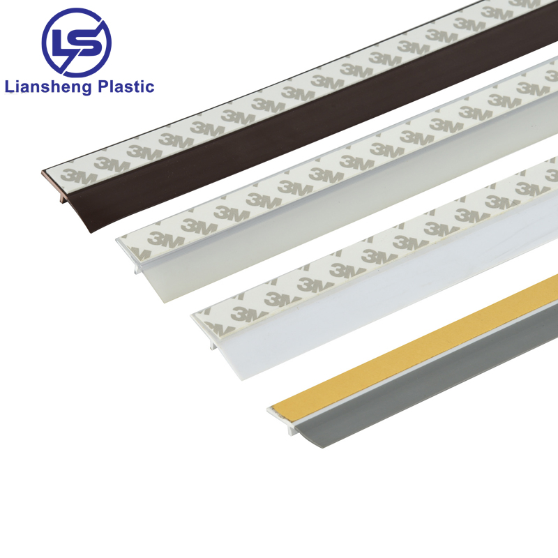 Door Bottom PVC Seal Strip Plastic PVC Seal Stripping Adhesive
