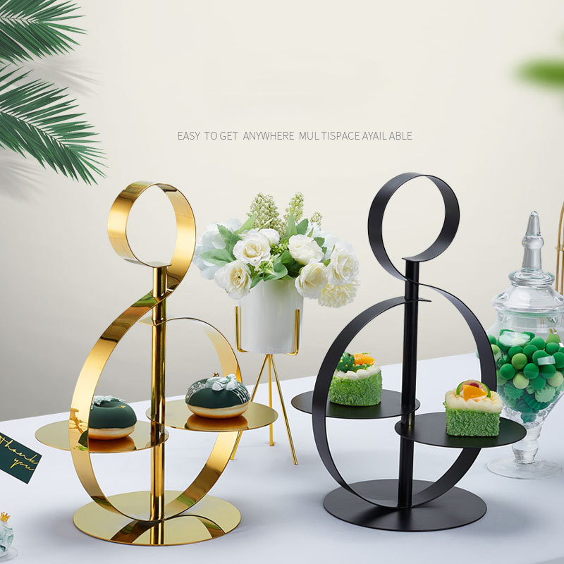 High-End Hotel Restaurant Afternoon Tea Snack Tray Dessert Stand Multi-Layer Cake Food Display Stand