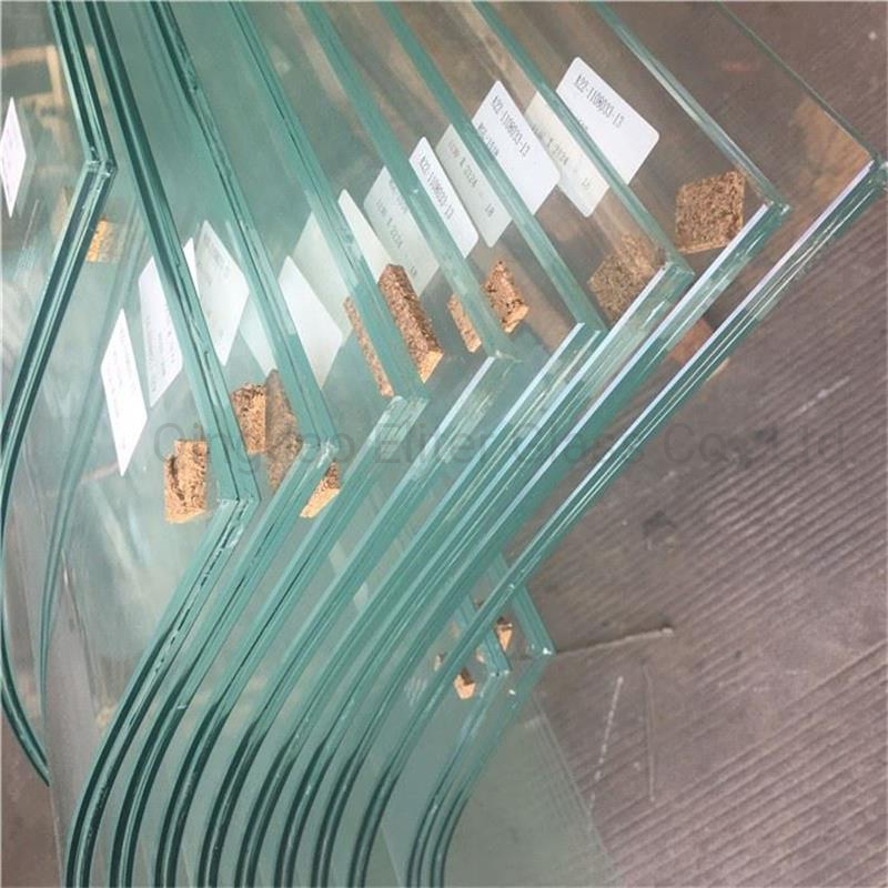 Residential Commercial PVB Sgp Curved Tempered Laminated Safety Glass for Elevators Factory Price