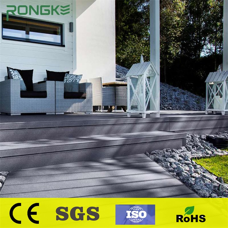 Террасная доска WPC 146x24 мм, серый цвет