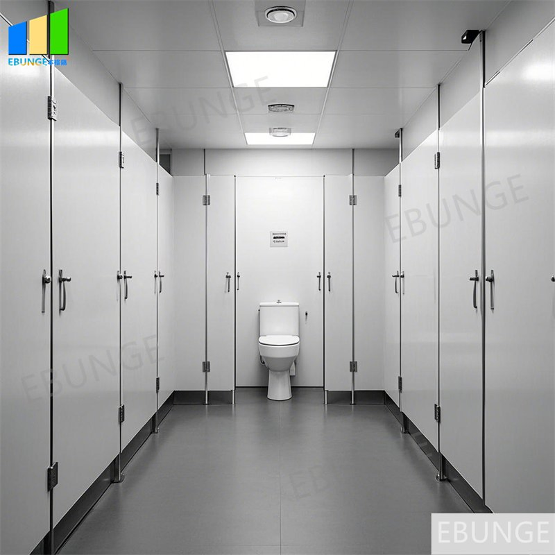 Commercial Shower Partitions Restroom Toilet Cubicles Stalls HPL Public Toilet Divider Wall