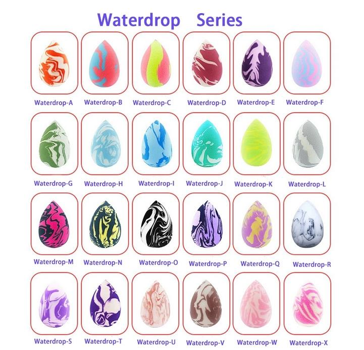 High Quality Eco Friendly Super Soft Private Label Make up Sponge Power Puff Latex Free Vegan Marble Makeup Sponge