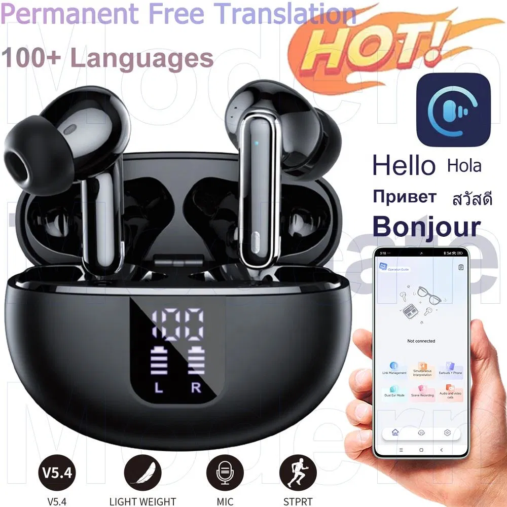 Беспроводные наушники с шумоподавлением и переводом AI