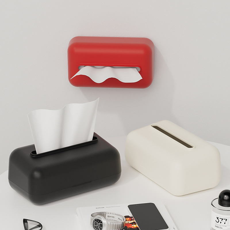 White Black Red Scandinavian Style Creative Car Tissue Box