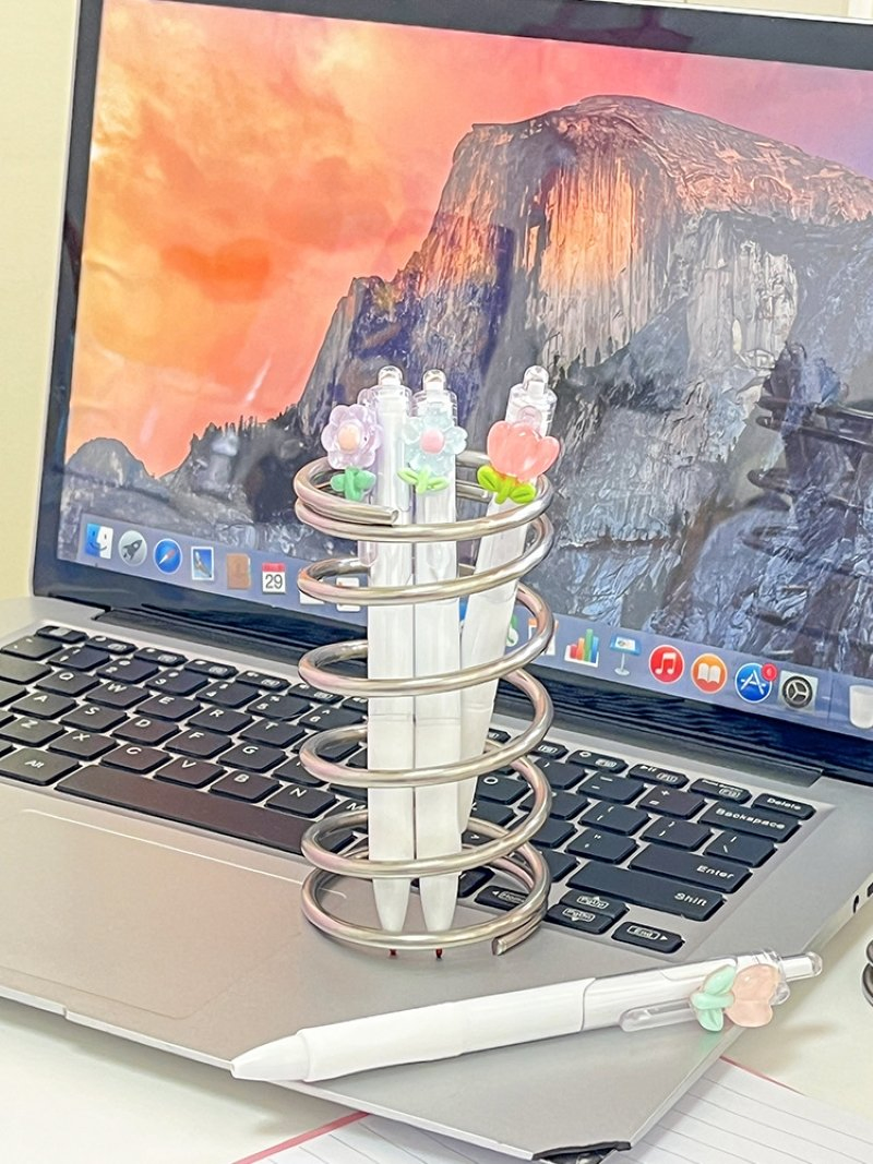 Spiral Pen Pot Metal Pencil Holder Toothbrush Holder Cup Wbb29966