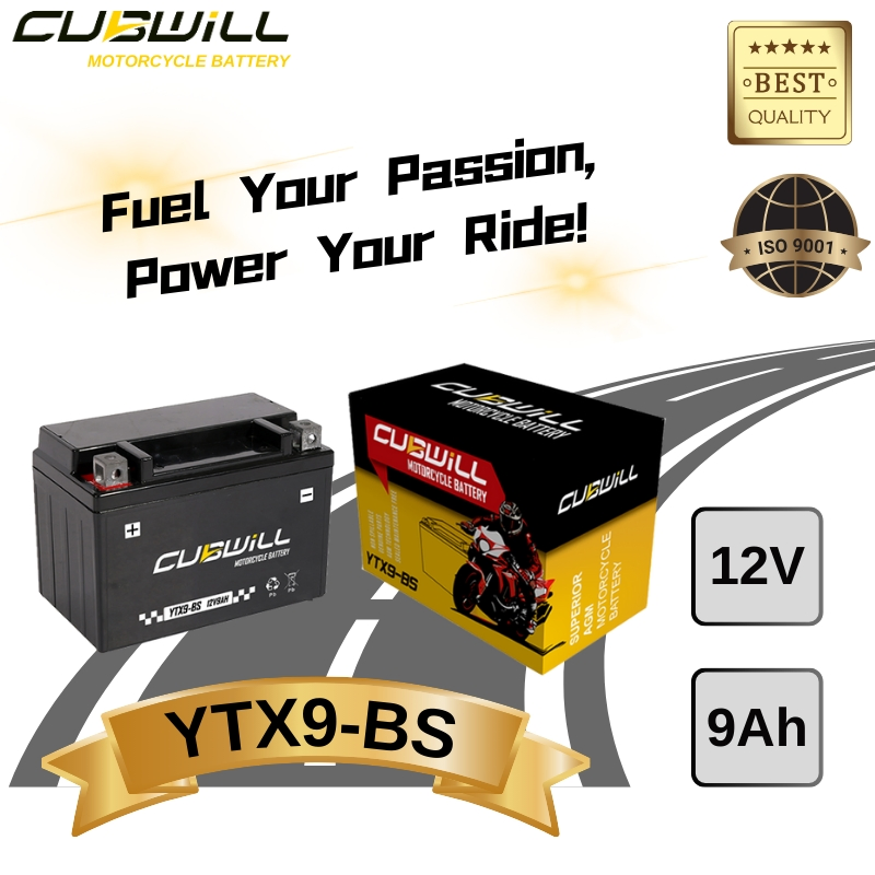 Аккумулятор YTX9-BS 12V 9Ah для мотоцикла