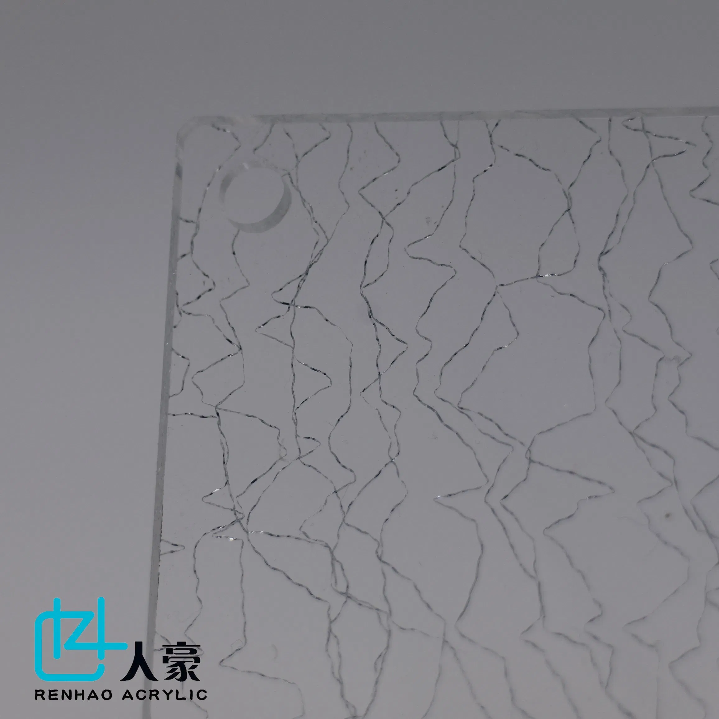 Special Corrugated (Textured) Acrylic Sheets Sheet for Advertising with Silver Thread Texture Surface