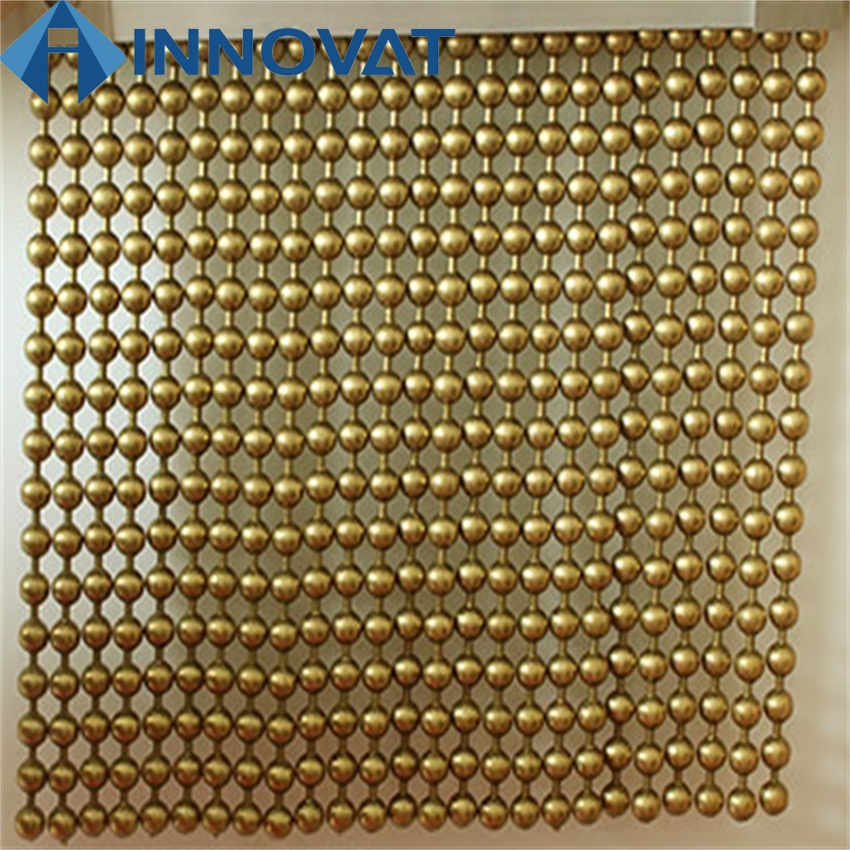 Decorative Metal Bead Curtain for Hotel Restaurant Salon SPA Room Divider