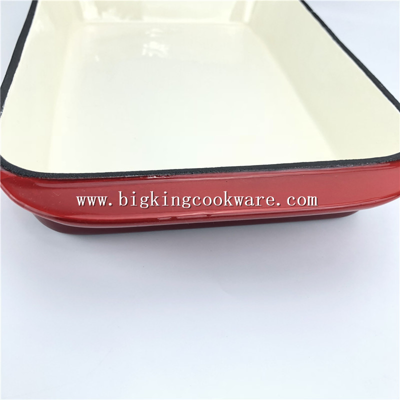 Large Ovenproof Enamel Cast Iron Baking Dish