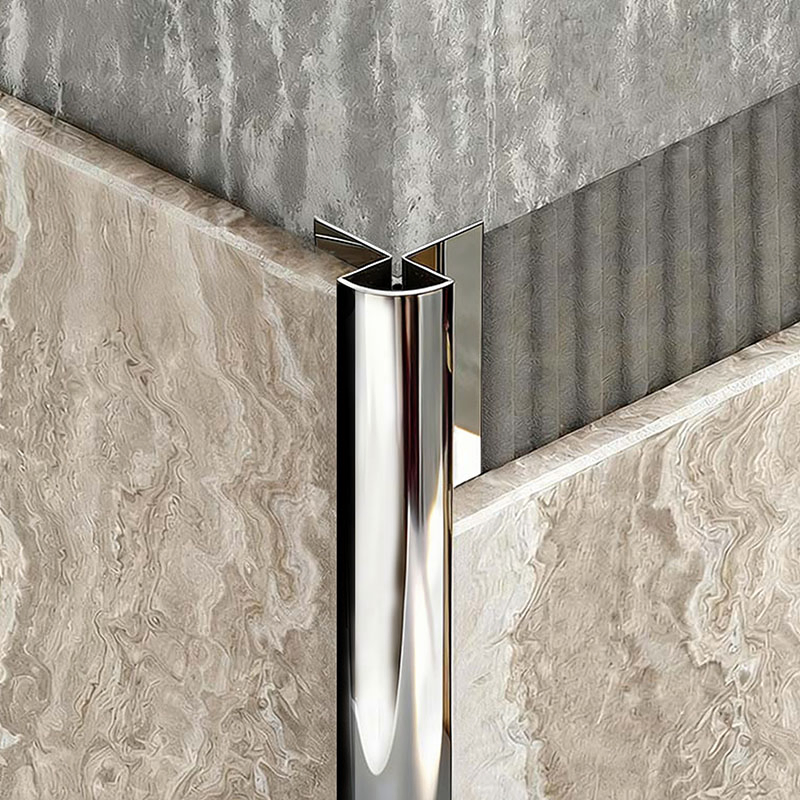 12*12 High-End Round Wall Corner Trimming Stainless Steel Decorative Strip Trim