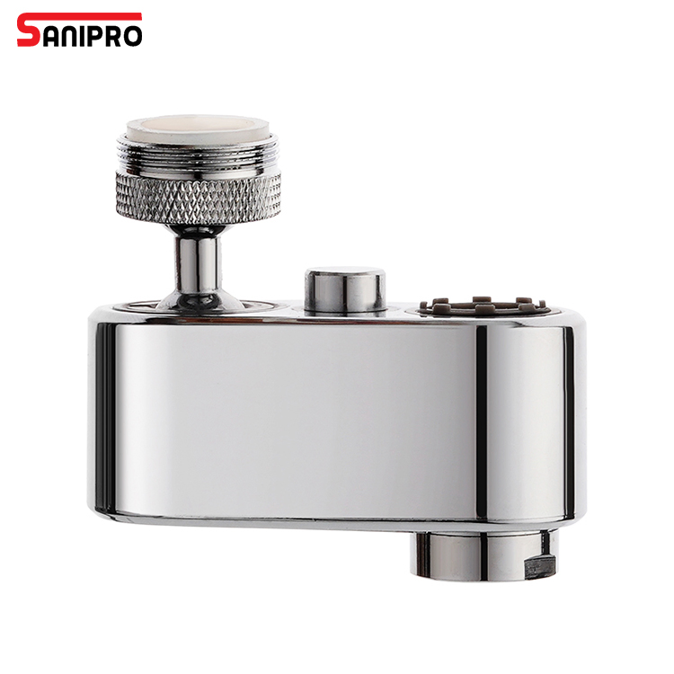 Sanipro New All-Copper Universal Faucet 1080 Degree Lift Anti-Splash Nozzle Bathroom Wash Teeth Rotating Extension Mechanical Arm