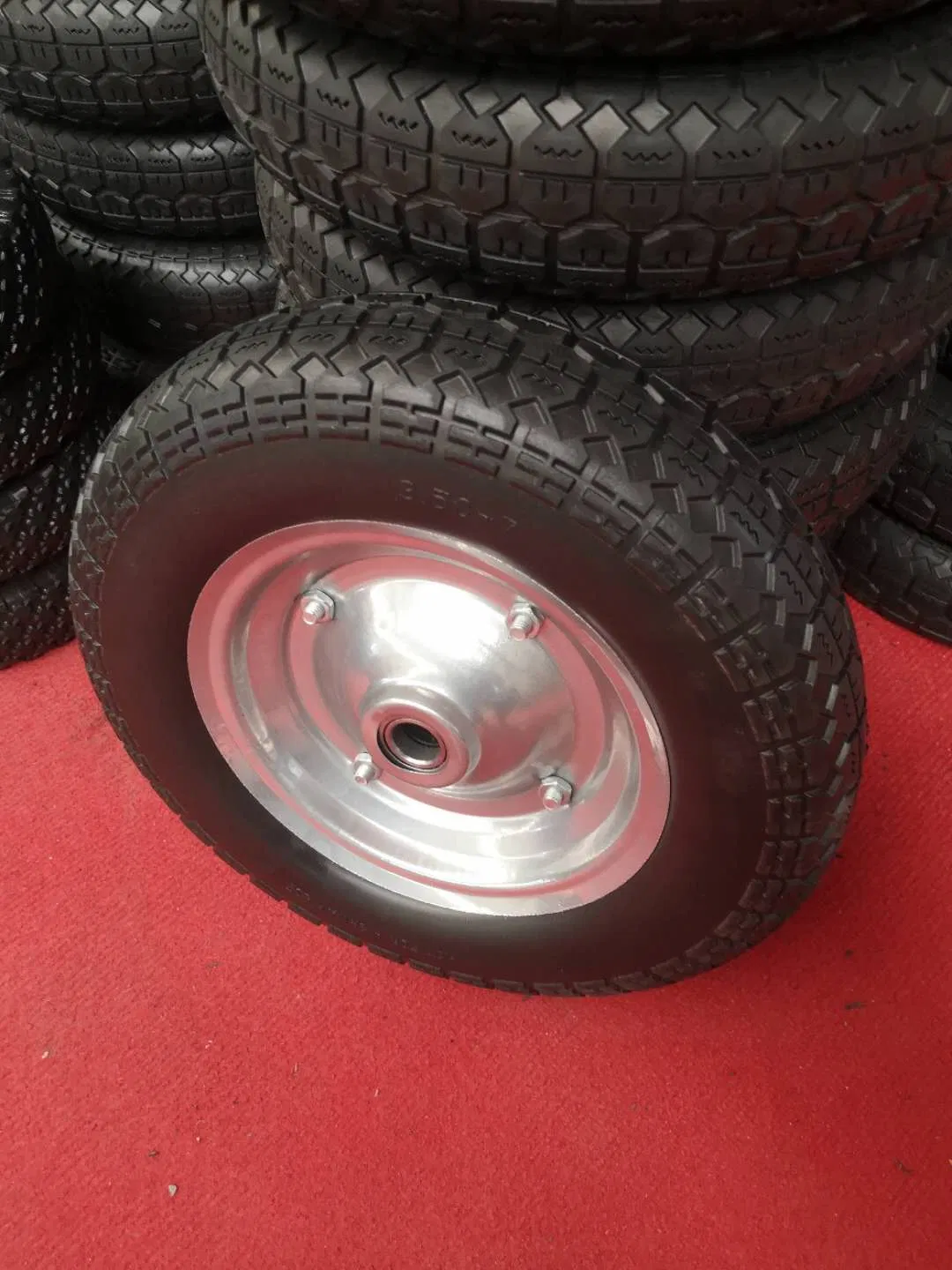 Qingdao Maxtop 3.50-7 Puncture Proof Wheelbarrow Solid PU Foam Wheel