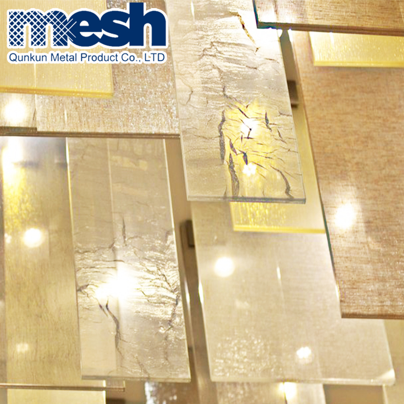 Decorative Glass, Metal Mesh Laminated Glass, Wire Mesh Laminated Glass