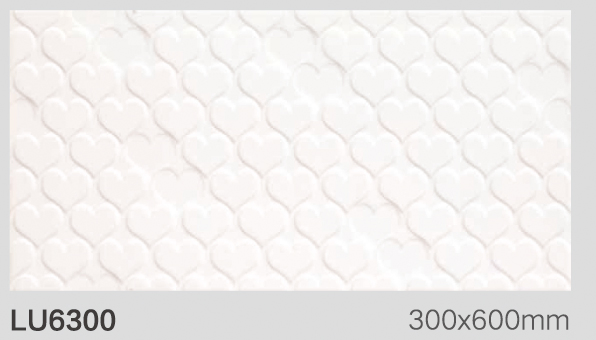 Fashionable Design White Color 300X600mm 3D Ceramic Wall Tile