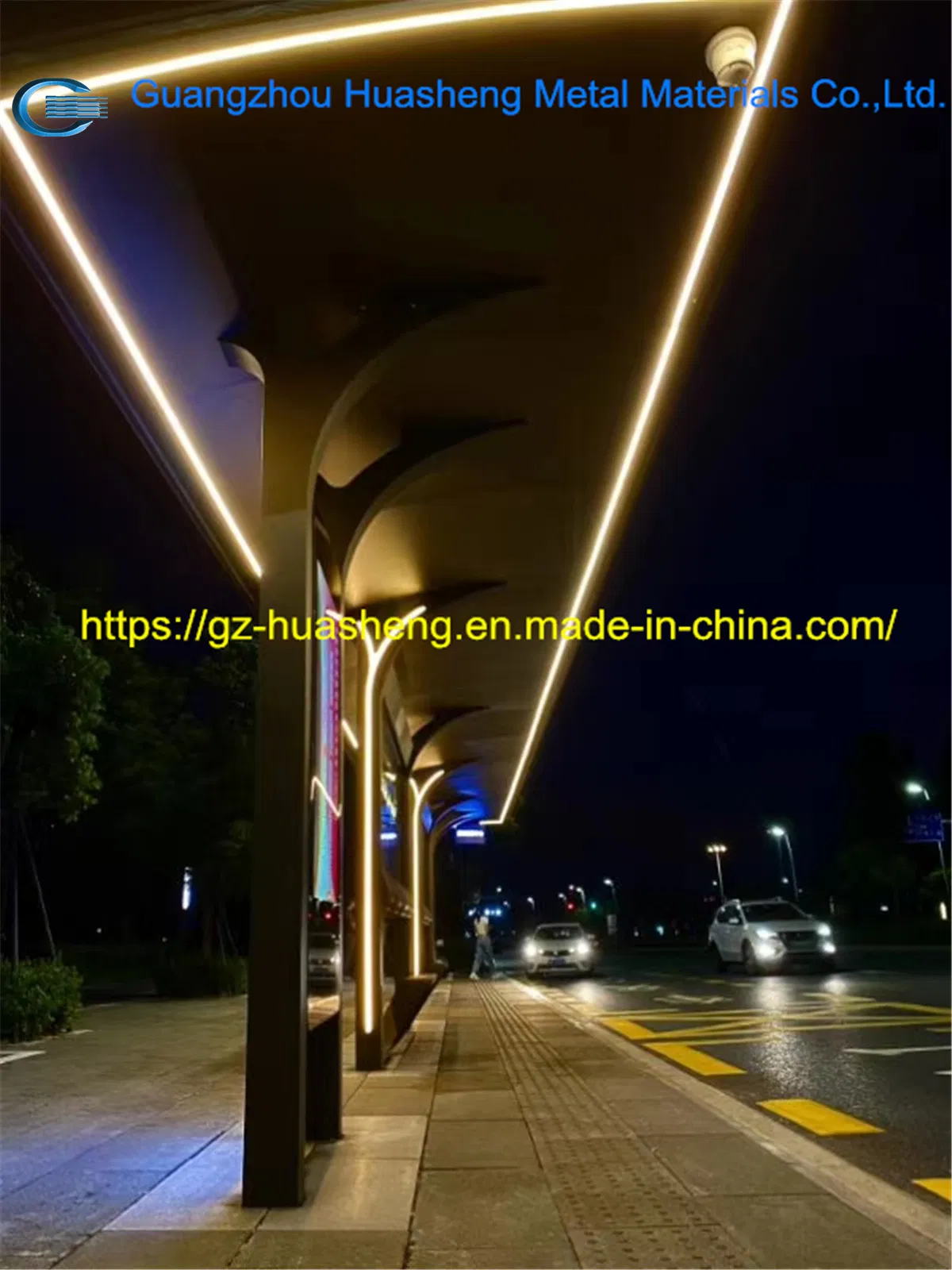 Smart LED Bus Stop Shelter (HS-BS-S003)