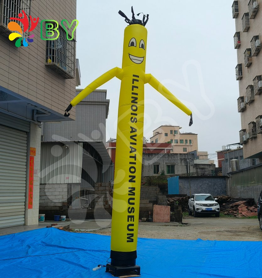 Factory Wholesale 4.5mh Carton Doll Inflatable Air Dancer Double Side Man with Hand